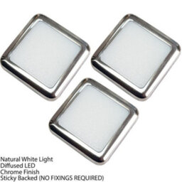 Square Led Plinth Light Kit With 3 Natural White Spotlights For Kitchen And Bathroom - thumbnail 3