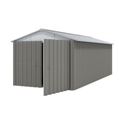 "iLikeStores 9Ft 1"" X 16Ft 4"" Apex Metal Garden Shed - Grey (9Ft 1"" X 16Ft 4"" / 9""1' X 16""4' / 2.8M X 5.0M)"