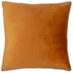 furn. Furn Meridian Velvet Feather Filled Cushion, Ginger/ecru, 45 X 45Cm - thumbnail 1