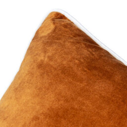 furn. Furn Meridian Velvet Feather Filled Cushion, Ginger/ecru, 45 X 45Cm - thumbnail 4