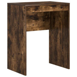 Berkfield Writing Desk Smoked Oak Engineered Wood 60 X 40 X 76 Cm Durable - thumbnail 2