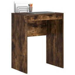 Berkfield Writing Desk Smoked Oak Engineered Wood 60 X 40 X 76 Cm Durable - thumbnail 3