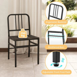 3-Piece Grey Dining Set Rectangular Table 2 Chairs Storage Rack Metal Legs - thumbnail 5