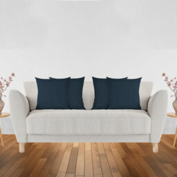 Neel Blue 45 X 45Cm Square Cushion, Set Of 2 Pillow Cover Polyester Linen Cover - Navy Blue - thumbnail 7