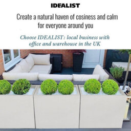 Idealist™ 50Cm Planter, White Reinforced Stone Narrow Garden Trough, Rectangular Outdoor Plant Pot H40 L50 W20 Cm, 40L - thumbnail 7
