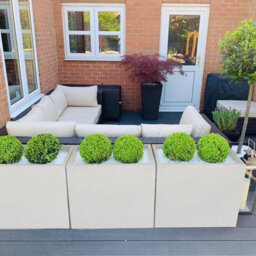 Idealist™ 50Cm Planter, White Reinforced Stone Narrow Garden Trough, Rectangular Outdoor Plant Pot H40 L50 W20 Cm, 40L - thumbnail 9