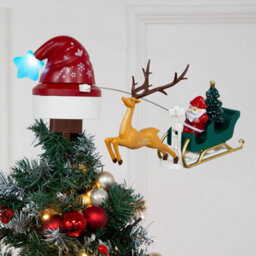 The Christmas Workshop Rotating Light Up Christmas Tree Topper - thumbnail 1