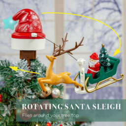 The Christmas Workshop Rotating Light Up Christmas Tree Topper - thumbnail 2