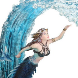 Anne Stokes Water Elemental Sorceress Collectable Figurine Light Blue/navy (One Size) - thumbnail 6