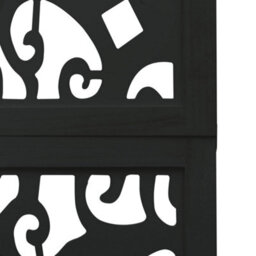 Vidaxl Room Divider 4 Panels Black Solid Wood Paulownia - thumbnail 6