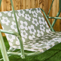 Ohs Kids Daisy 2 Seater Swing Bench Canopy Garden Patio Play Set - thumbnail 2