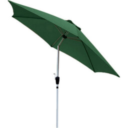 Aluminium Crank And Tilt Parasol - Outdoor Garden Umbrella With Vented Canvas & Uv40+ Protection - H2.35 X 2.7M Diameter, Green