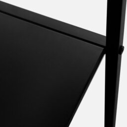Sweeek - 2-Shelf Desk In Black Metal Industrielle Black 120X50X75 Cm - thumbnail 3
