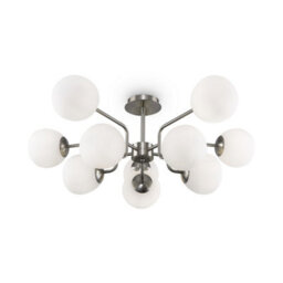 Luminosa Lighting Luminosa Maytoni Erich Modern 10 Light Globe Ceiling Light Nickel E14 - thumbnail 3