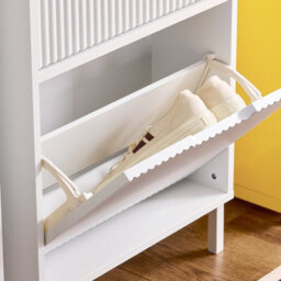 Sobuy Fsr177-H-W,shoe Cabinet Organizer Flip Drawers Storage Cupboard,white,w50.5Xd19Xh129.5 - thumbnail 7