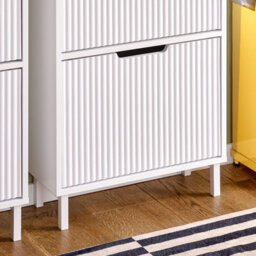 Sobuy Fsr177-H-W,shoe Cabinet Organizer Flip Drawers Storage Cupboard,white,w50.5Xd19Xh129.5 - thumbnail 5