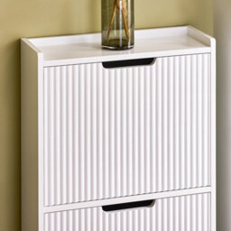 Sobuy Fsr177-H-W,shoe Cabinet Organizer Flip Drawers Storage Cupboard,white,w50.5Xd19Xh129.5 - thumbnail 8