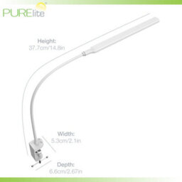 Purelite Luma Clamp-On Led Task Lamp Flexible Arm 580 Lumens 5 Light Colours - thumbnail 5