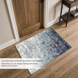 Homeart Eton Abstract Area Rug Super Soft & Durable Woven Carpet With Modern Artistic Design Blue 60X110 - thumbnail 3