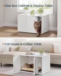 Songmics Home Superfast Toolless Assembly, Cat Litter Box Enclosure, Hidden Litter Box Furniture, Cat House - thumbnail 5
