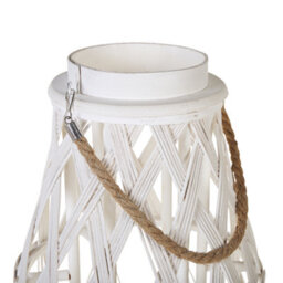 Beliani Lantern Tonga Bamboo 77 Cm White - thumbnail 4