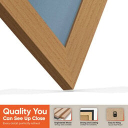 "AK Frames 25X17"" Country Pine Modern Vinyl Record Frame With Pompadour Mount For 12 Inch Lp Cover & Disc - Overlapped Design" - thumbnail 3