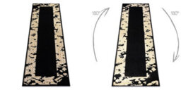 RugsX Carpet, Runner Allure 1965 Frame - Structural, Stylish, Glamour Black Gold 60X300 Cm - thumbnail 3
