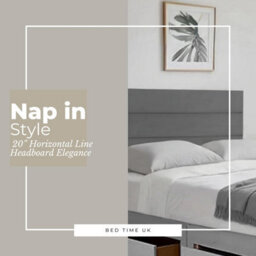 Grey Plush 4Ft Small Double Bed With 20 Inch Headboard With Mattress And 2Drawers - thumbnail 2