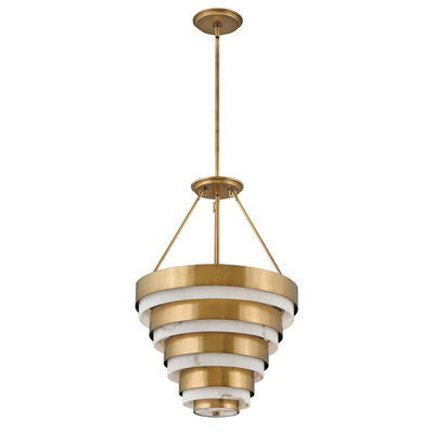 Luminosa Lighting Luminosa Hinkley Echelon Cylindrical Pendant Ceiling Light Heritage Brass - image 1
