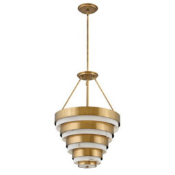Luminosa Lighting Luminosa Hinkley Echelon Cylindrical Pendant Ceiling Light Heritage Brass - thumbnail 1