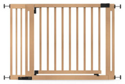 Safetots Wooden Elegance Gate, Natural, 115Cm - 123Cm, Pressure Fit Safety Gate, 73Cm Extra Wide Doorway, Easy Installation