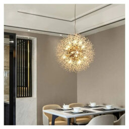 Round Shape Modern Led Dandelion Sputnik Chandelier Ceiling Hanging Lights For Home Living Room 8 Heads