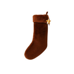 Grand Hanging Brown Faux Fur Stocking - thumbnail 2
