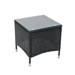 MCC Direct Rattan Sun Loungers Set Of 2 Reclining Sun Beds And Table Garden Furniture Venice Black - thumbnail 5