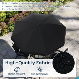 Costway 6 Pieces Patio Dining Set With Umbrella Outdoor Table And Chairs Set - thumbnail 7