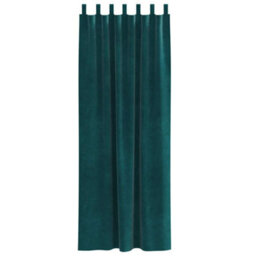 Berkfield Modern Blackout Curtains With Hanging Loops 2 Pcs Dark Green Velvet - thumbnail 4