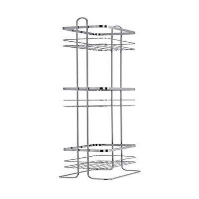 Croydex Free Standing Storage Steel Chrome Effect Storage Basket - image 1