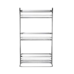 Croydex Free Standing Storage Steel Chrome Effect Storage Basket - thumbnail 2
