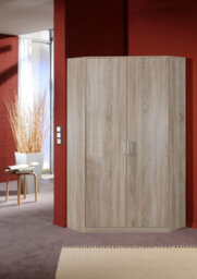 Gerven Oak 2 Door Corner  Wardrobe - thumbnail 2