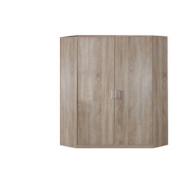 Gerven Oak 2 Door Corner  Wardrobe