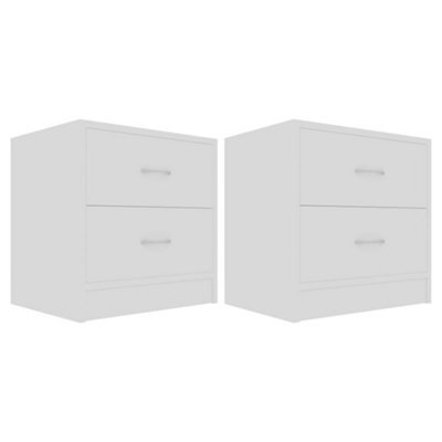 Vidaxl Bedside Cabinets 2 Pcs White 40X30X40 Cm Engineered Wood - image 1