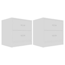 Vidaxl Bedside Cabinets 2 Pcs White 40X30X40 Cm Engineered Wood - thumbnail 1