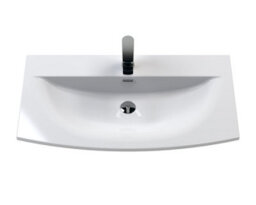Hudson Reed Juno Wall Hung Single Soft Close Vanity Unit With Curved Basin In Autumn Oak Finish, 800mm - thumbnail 2