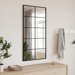 Vidaxl Wall Mirror Black 50X100 Cm Rectangle Iron - thumbnail 1