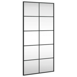 Vidaxl Wall Mirror Black 50X100 Cm Rectangle Iron - thumbnail 2
