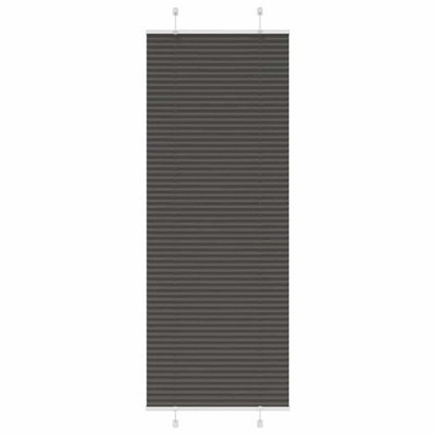 Walplus Pleated Blind Black 70X200 Cm Fabric Width 69.4 Cm Polyester - image 1