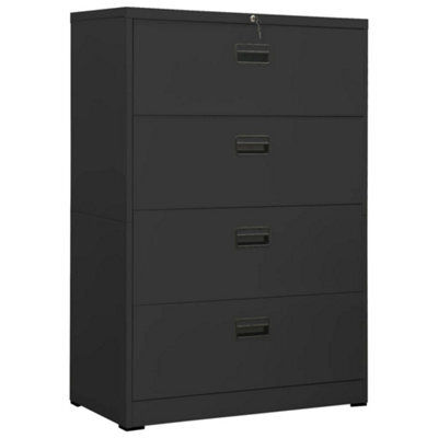Berkfield Filing Cabinet Anthracite 90X46X134 Cm Steel - image 1