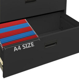 Berkfield Filing Cabinet Anthracite 90X46X134 Cm Steel - thumbnail 9