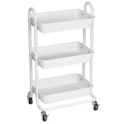 3 Tier Multi-Purpose Serving Trolley Cart With Handles & Lock Wheels - Multi Storage Organiser Utility Cart For Home Office