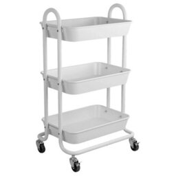 3 Tier Multi-Purpose Serving Trolley Cart With Handles & Lock Wheels - Multi Storage Organiser Utility Cart For Home Office - thumbnail 6